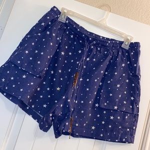Blue Shorts with stars. Size Large.